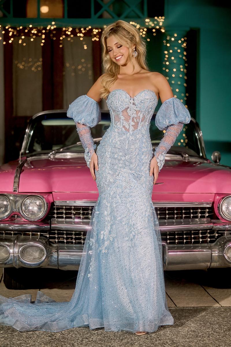 Portia and Scarlett Lace Fitted Prom Dress PS24144 - Image 10