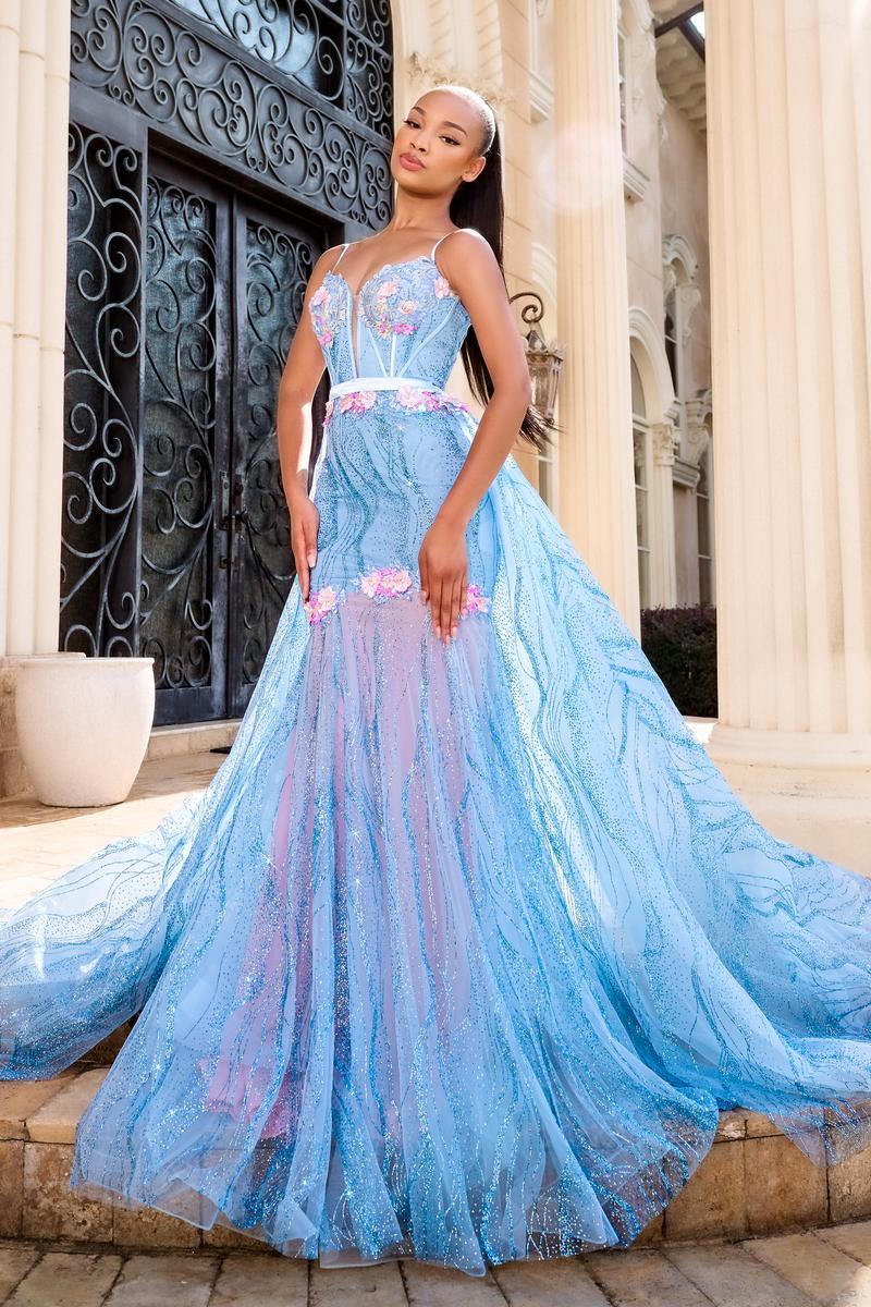 Portia and Scarlett Lace Sequin Prom Dress PS24251 - Image 3
