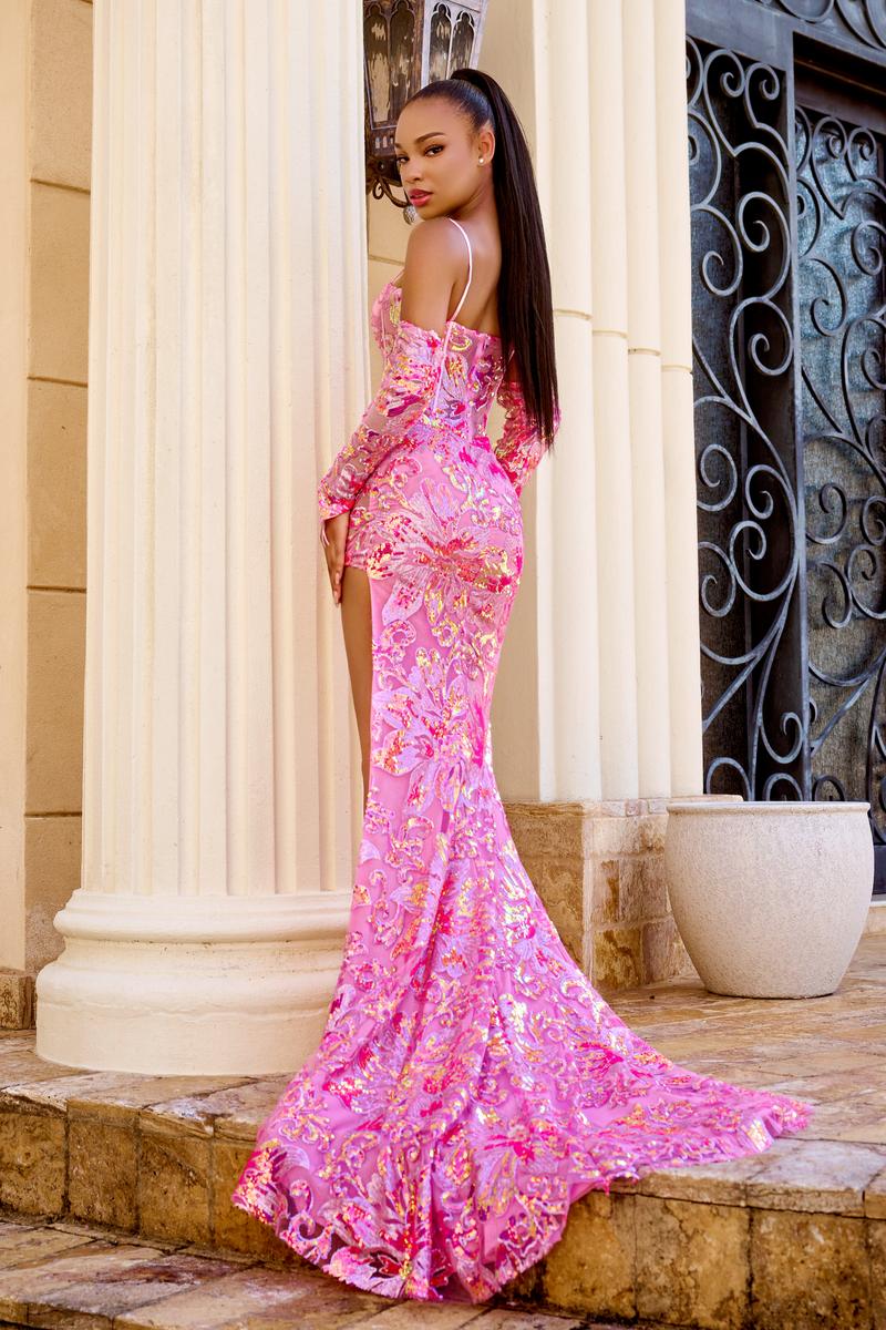 Portia and Scarlett Plunging Prom Dress PS24321 - Image 2