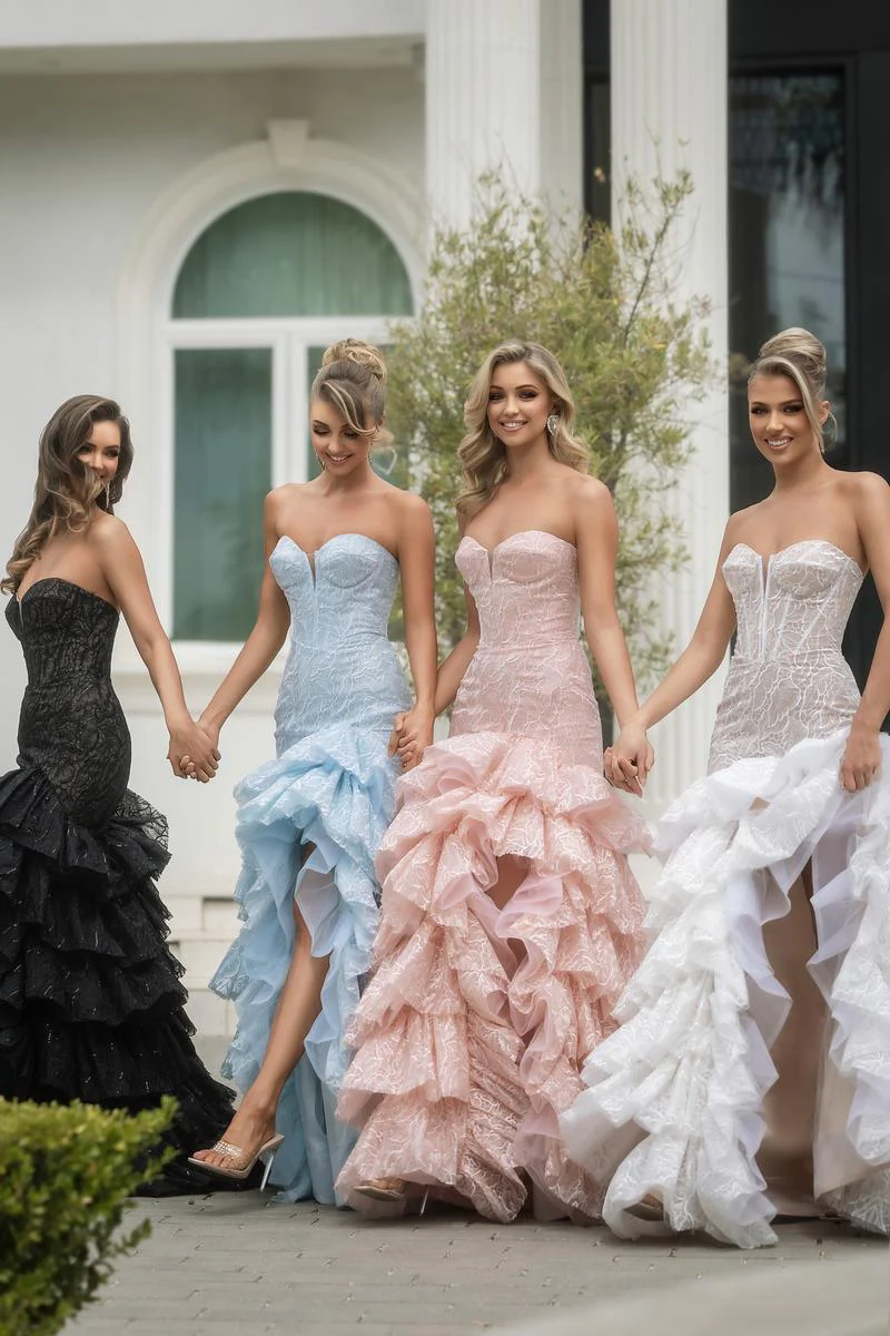 Portia & Scarlett Ruffle Mermaid Prom Dress PS25250 - Image 3