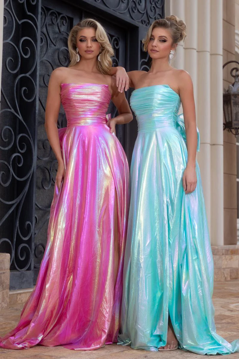 Portia & Scarlett Holographic A-Line Prom Dress PS25283
