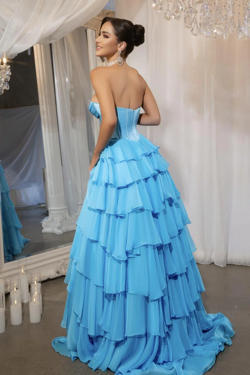 Portia & Scarlett A-Line Ruffle Prom Dress PS25961 - Image 6