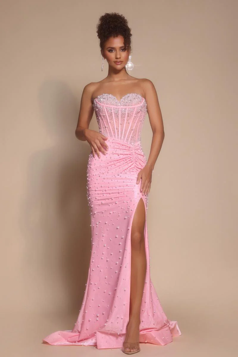 Portia and Scarlett Pearl Illusion Prom Dress PS26002 - Image 7