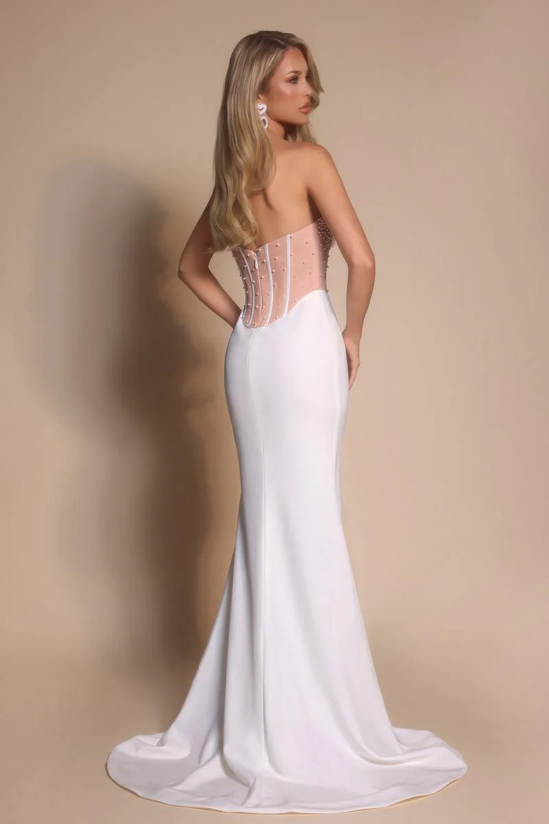 Portia & Scarlett Beaded Bodice Fitted Prom Dress PS26008 - Image 2