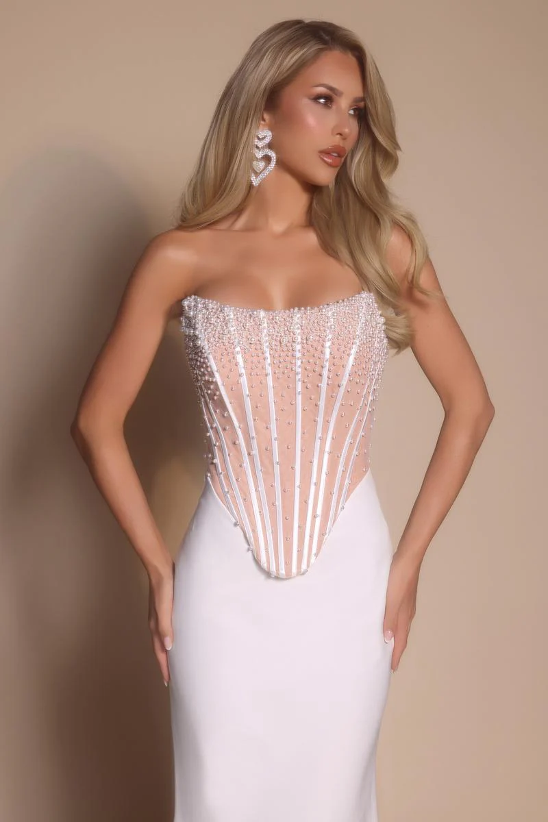 Portia & Scarlett Beaded Bodice Fitted Prom Dress PS26008 - Image 3