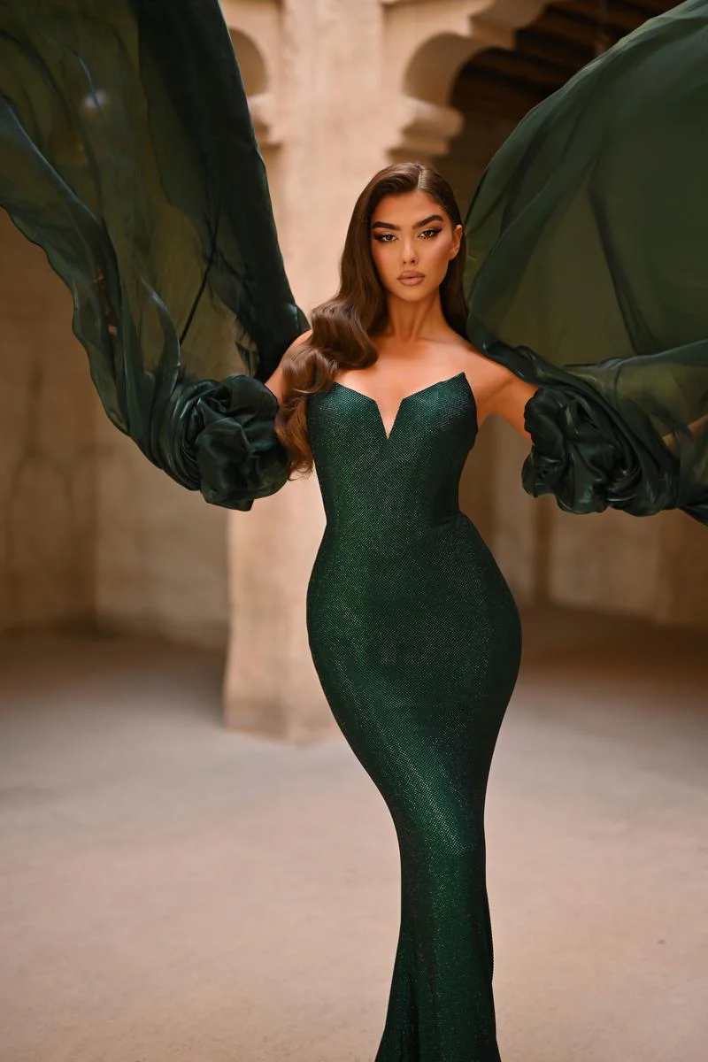 Portia and Scarlett Cape Sleeve Prom Dress PS26010