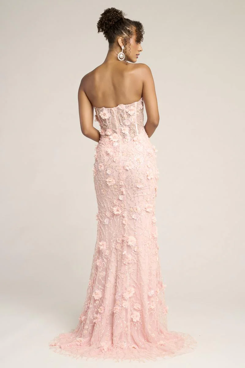 Portia & Scarlett 3D Applique Fitted Prom Dress PS26011