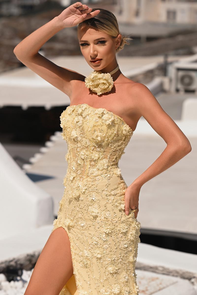 Portia & Scarlett 3D Applique Fitted Prom Dress PS26011 - Image 4
