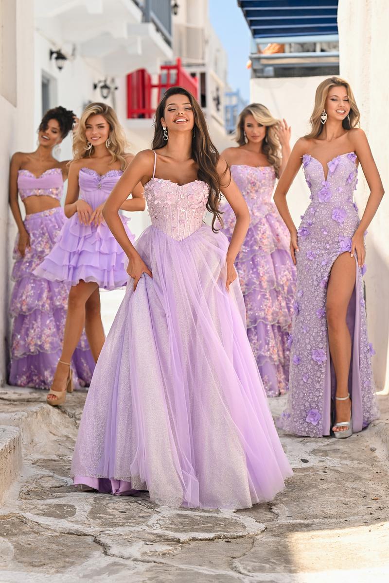 Portia and Scarlett Strapless 3D Floral Fitted Prom Dress PS26019 - Image 17