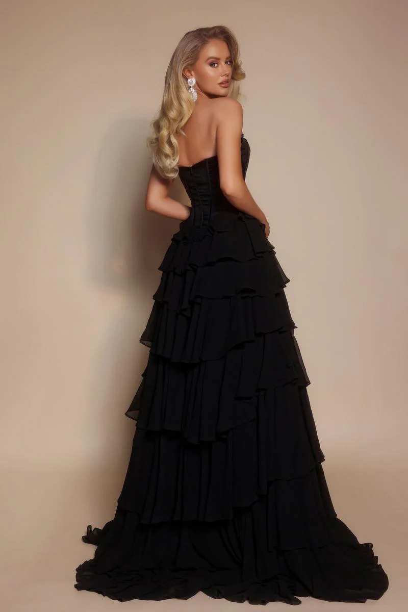 Portia & Scarlett Velvet Corset Ballgown Prom Dress PS26024 - Image 2