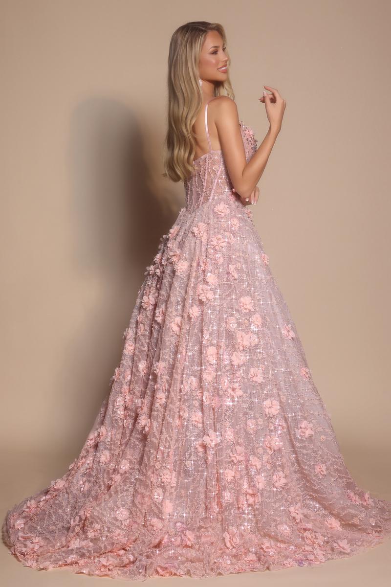 Portia and Scarlett 3D Floral Ball Gown Dress PS26027 - Image 2