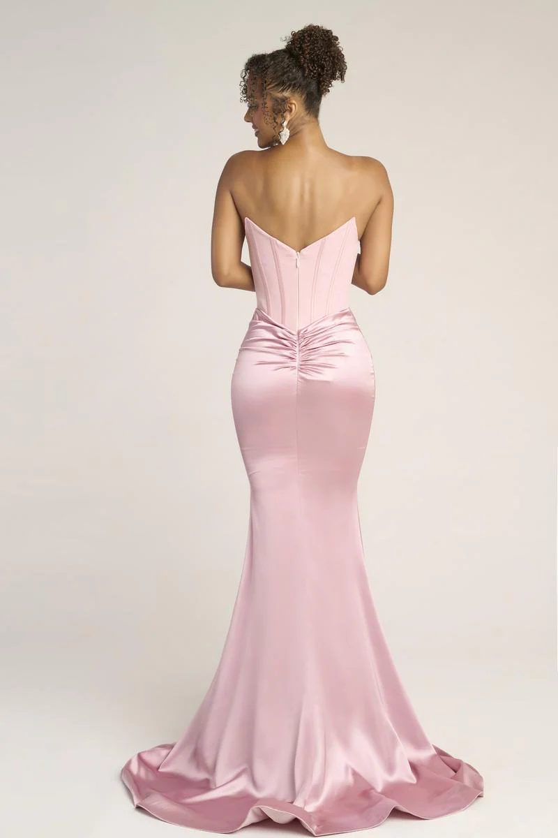 Portia and Scarlett Fitted Satin Corset Prom Dress PS26032 - Image 3