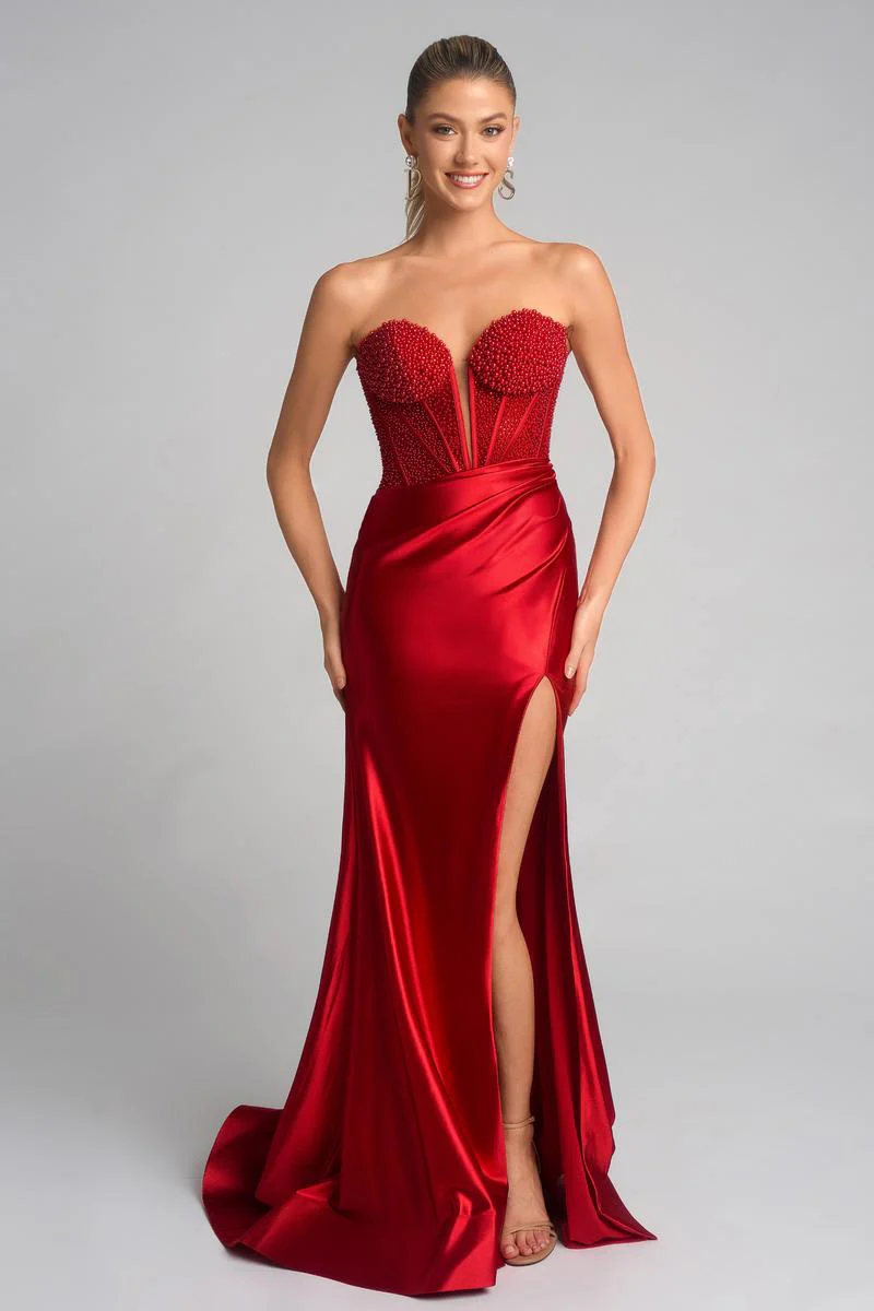 Portia and Scarlett Strapless Corset Prom Dress PS26039 - Image 3
