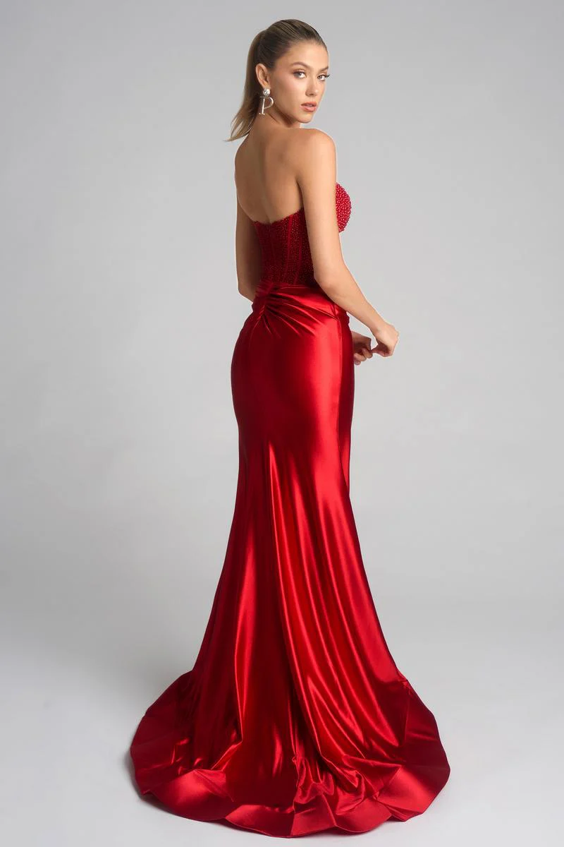 Portia and Scarlett Strapless Corset Prom Dress PS26039 - Image 4