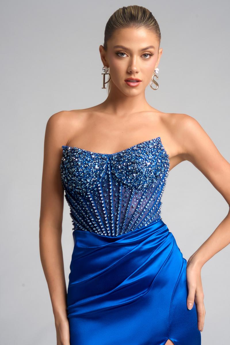 Portia and Scarlett Strapless Corset Prom Dress PS26041 - Image 10