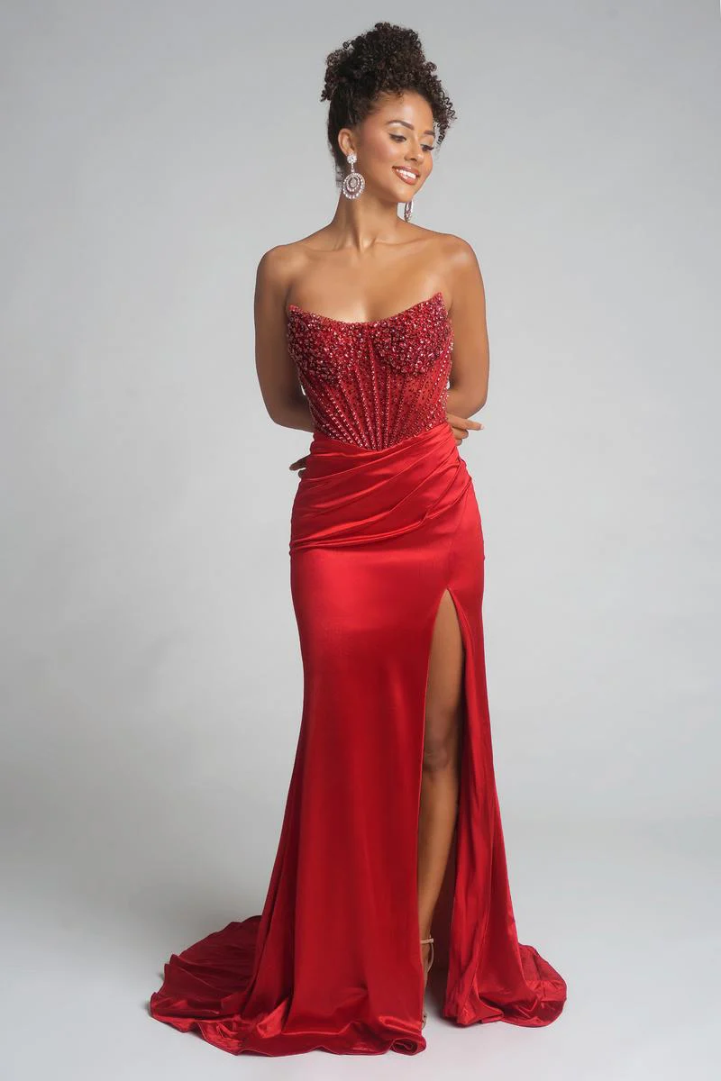 Portia and Scarlett Strapless Corset Prom Dress PS26041 - Image 5