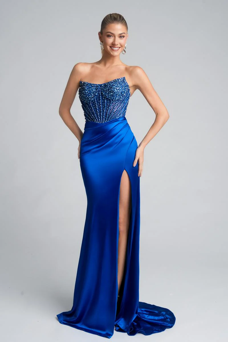 Portia and Scarlett Strapless Corset Prom Dress PS26041 - Image 6