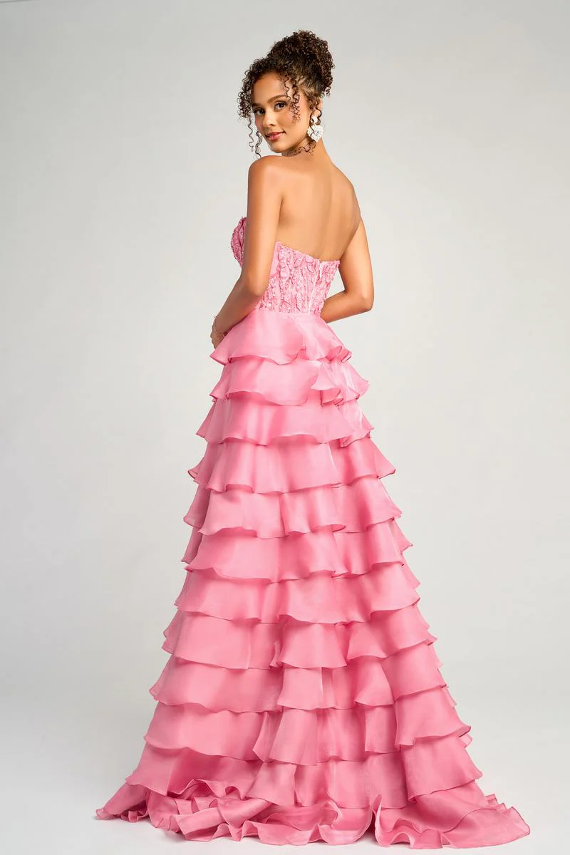 Portia and Scarlett Strapless Chiffon Prom Dress PS26048 - Image 2