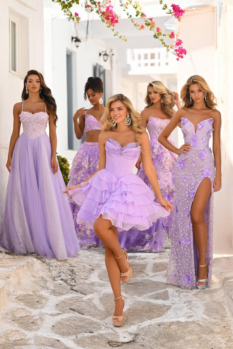 Portia and Scarlett Floral Corset Ball Gown Prom Dress PS26051 - Image 7