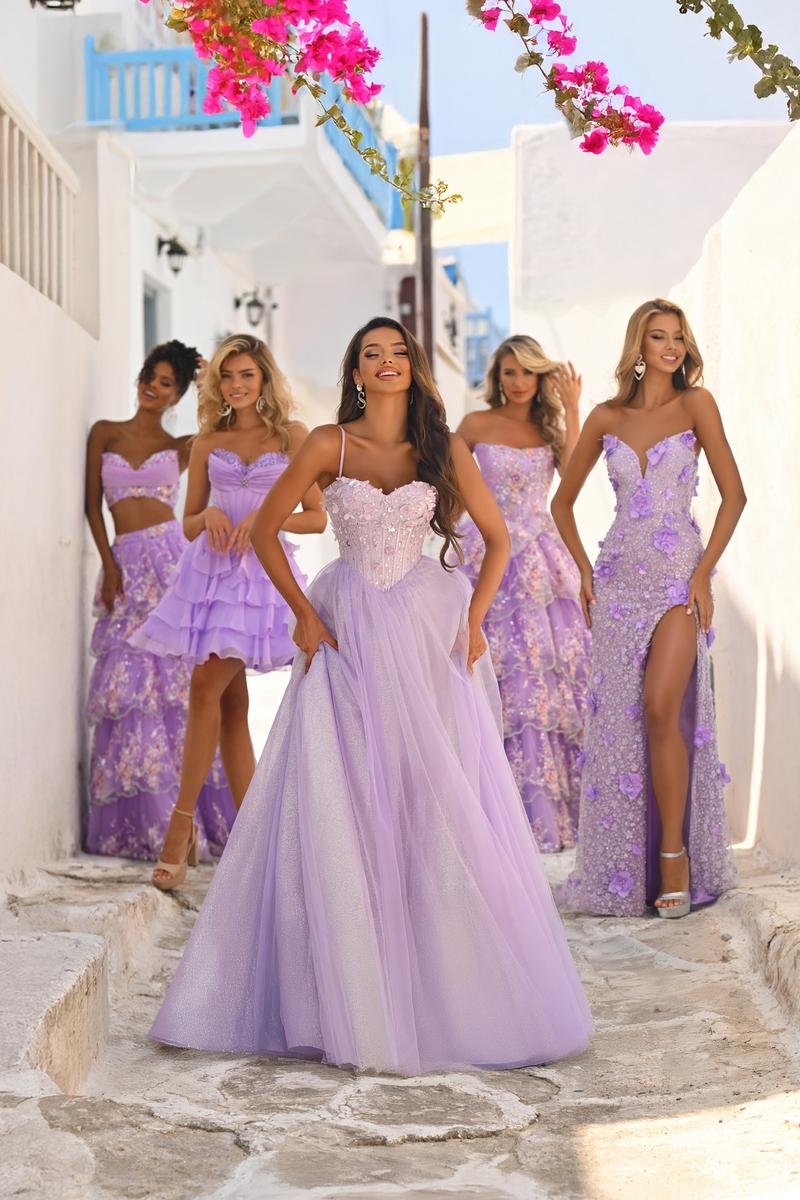 Portia and Scarlett Floral Corset Ball Gown Prom Dress PS26051 - Image 8