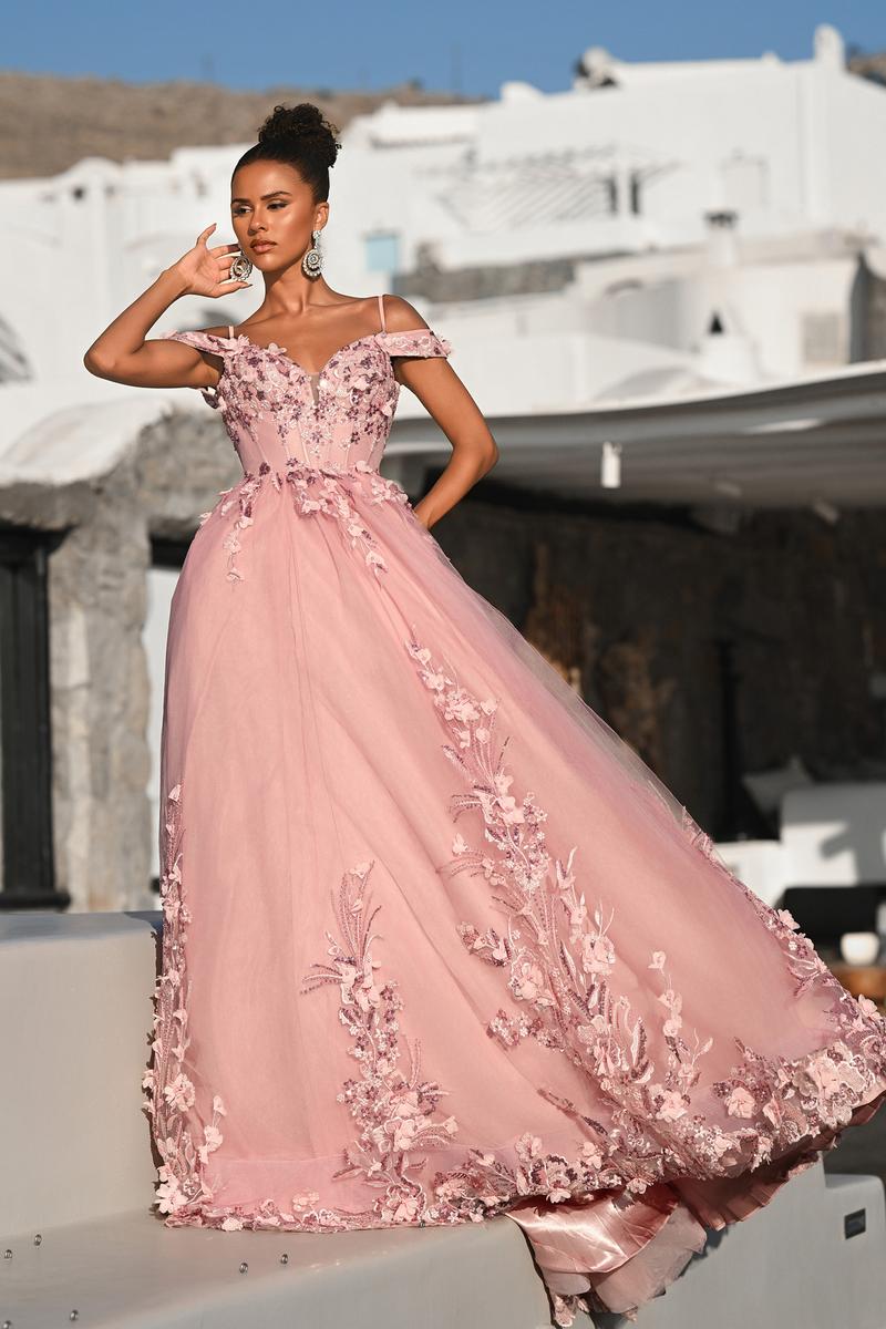 Portia and Scarlett Corset Lace Ball Gown Prom Dress PS26055 - Image 3