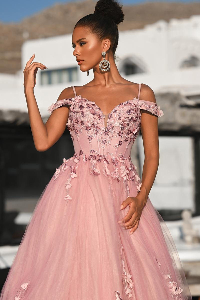 Portia and Scarlett Corset Lace Ball Gown Prom Dress PS26055 - Image 4