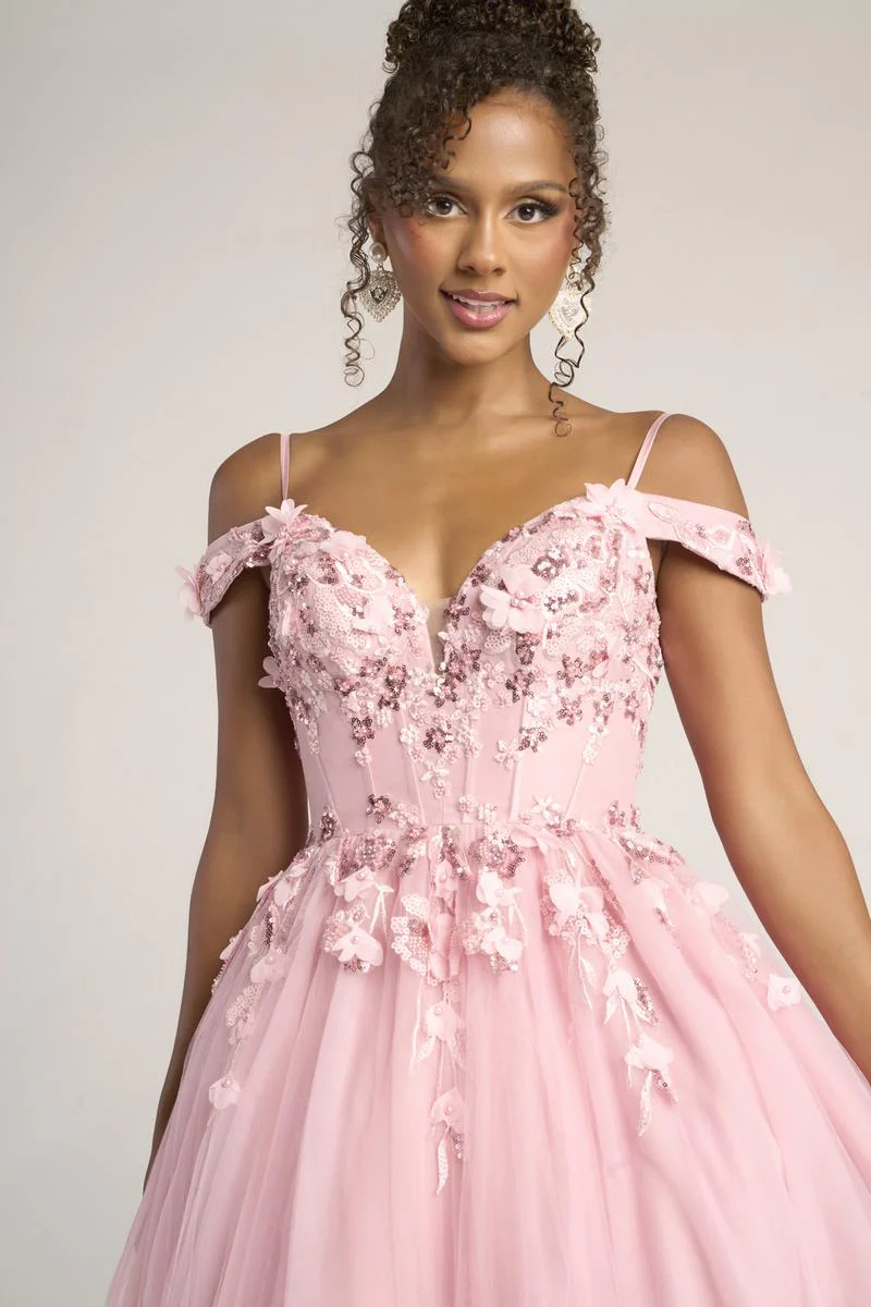 Portia and Scarlett Corset Lace Ball Gown Prom Dress PS26055 - Image 5