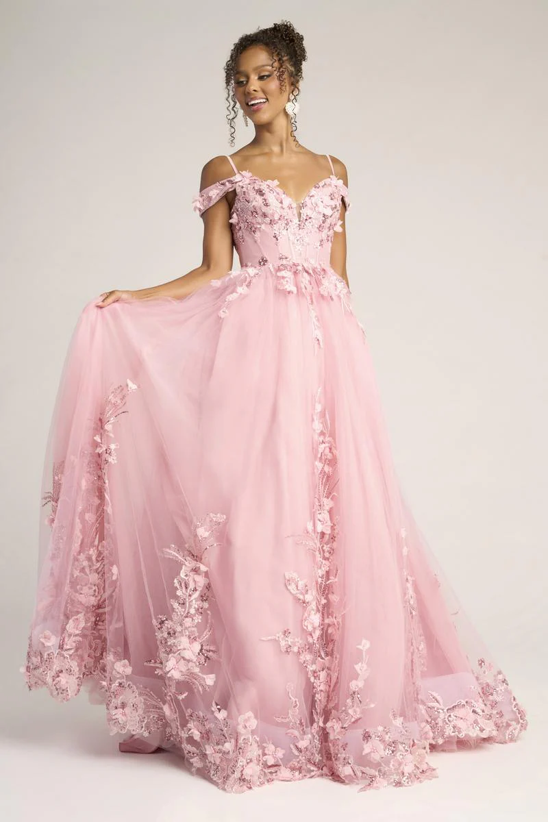 Portia and Scarlett Corset Lace Ball Gown Prom Dress PS26055 - Image 6