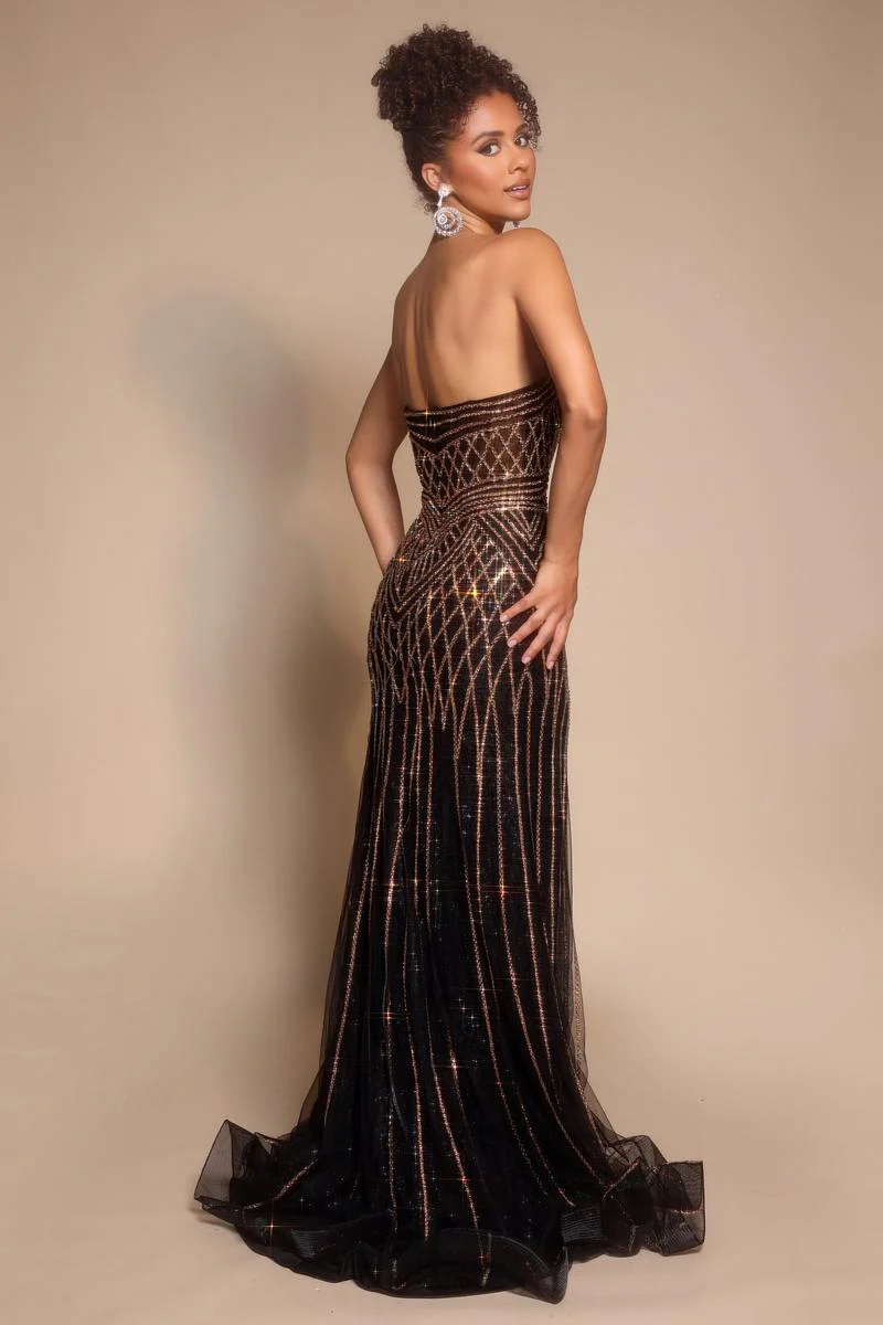 Portia and Scarlett Beaded Strapless Prom Dress PS26072 - Image 11