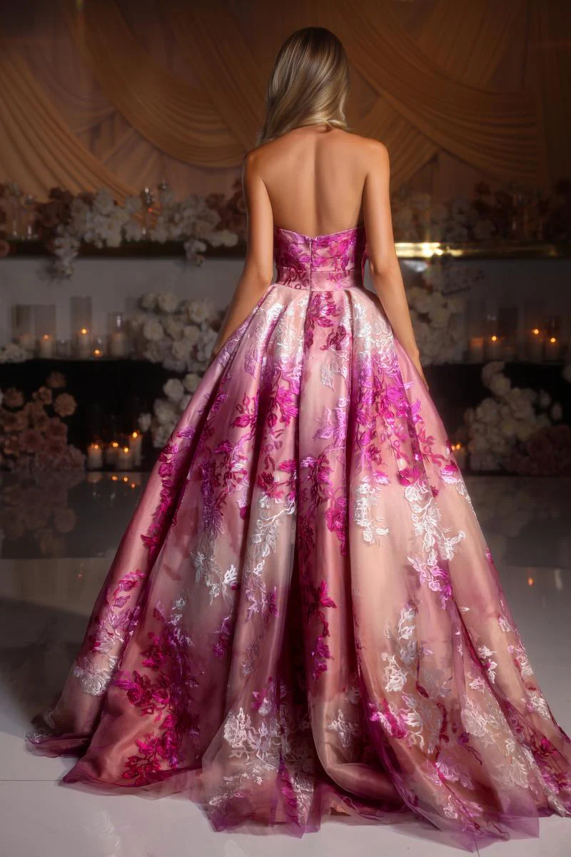 Portia & Scarlett A Line Embroidered Prom Dress PS26075 - Image 2
