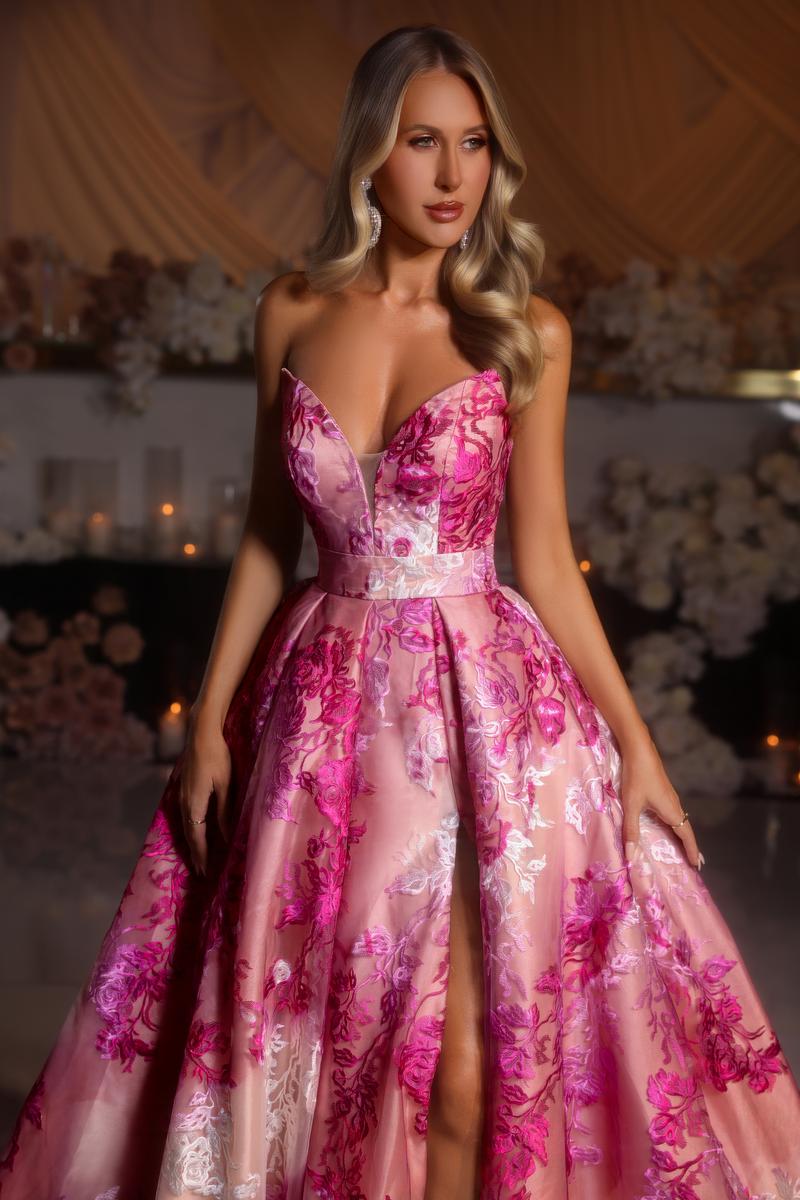 Portia & Scarlett A Line Embroidered Prom Dress PS26075 - Image 3
