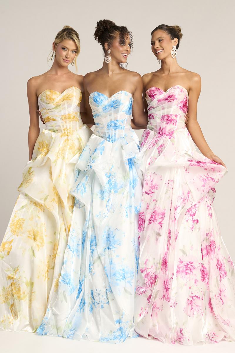Portia and Scarlett Strapless Floral Ball Gown Prom Dress PS26083 - Image 8