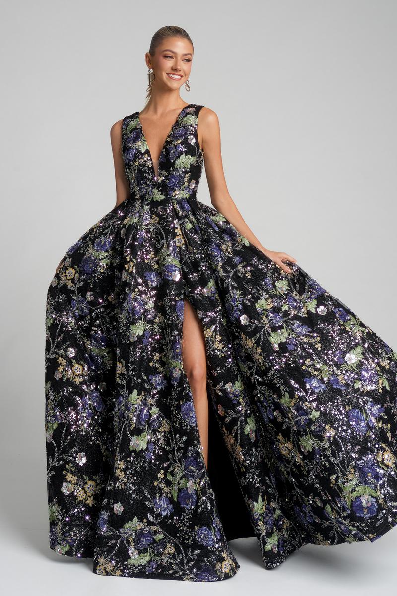Portia and Scarlett Floral Ball Gown Prom Dress PS26091