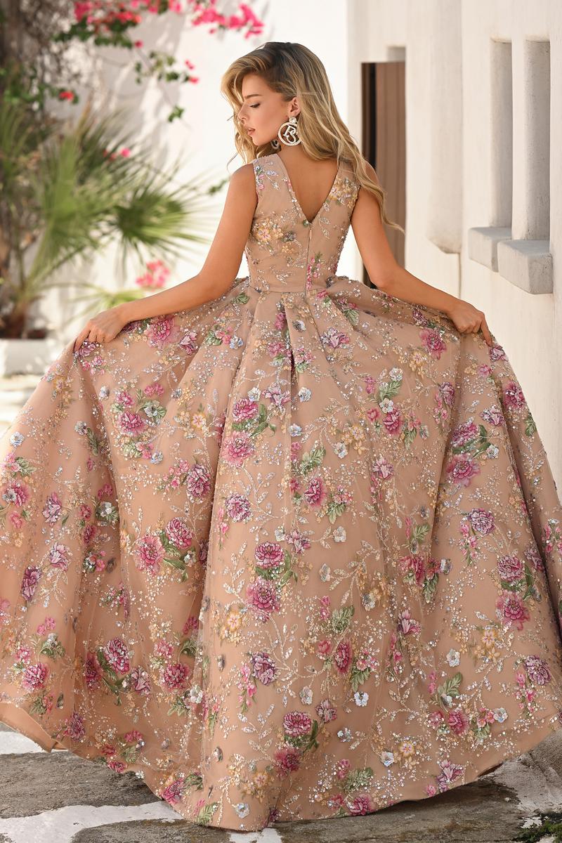 Portia and Scarlett Floral Ball Gown Prom Dress PS26091 - Image 4