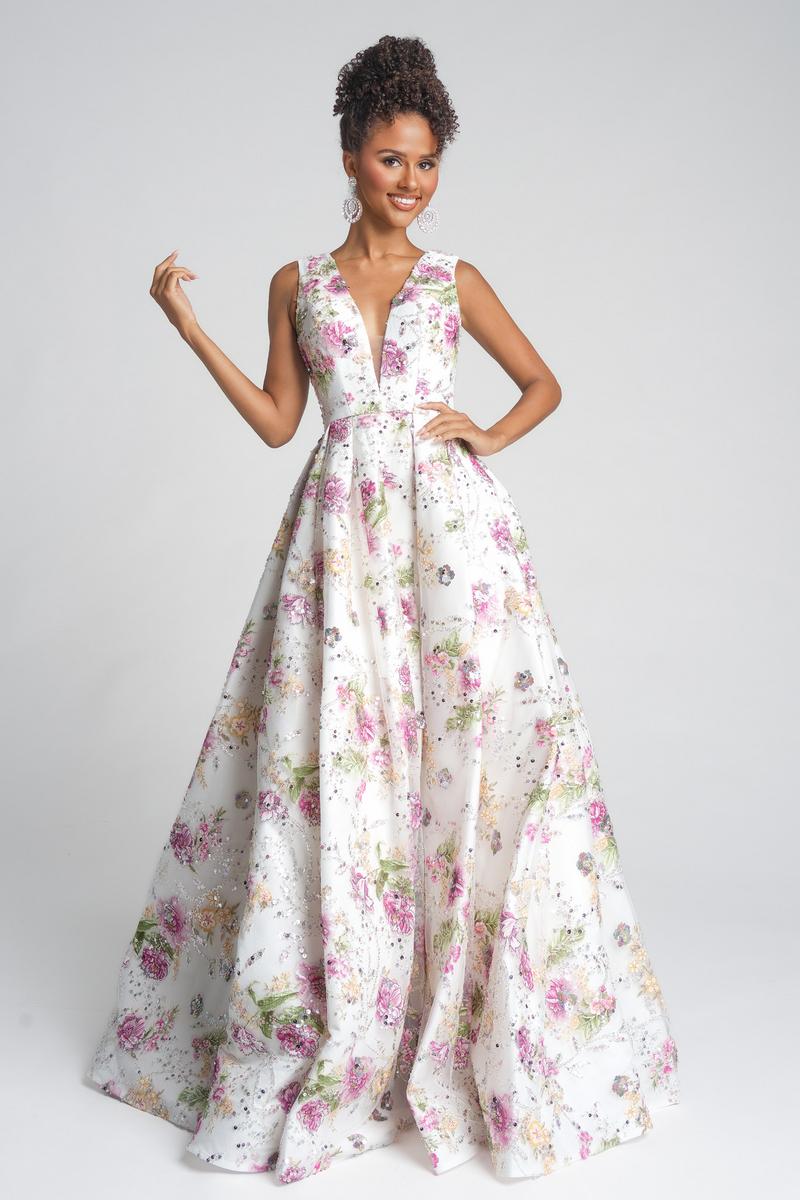 Portia and Scarlett Floral Ball Gown Prom Dress PS26091 - Image 5