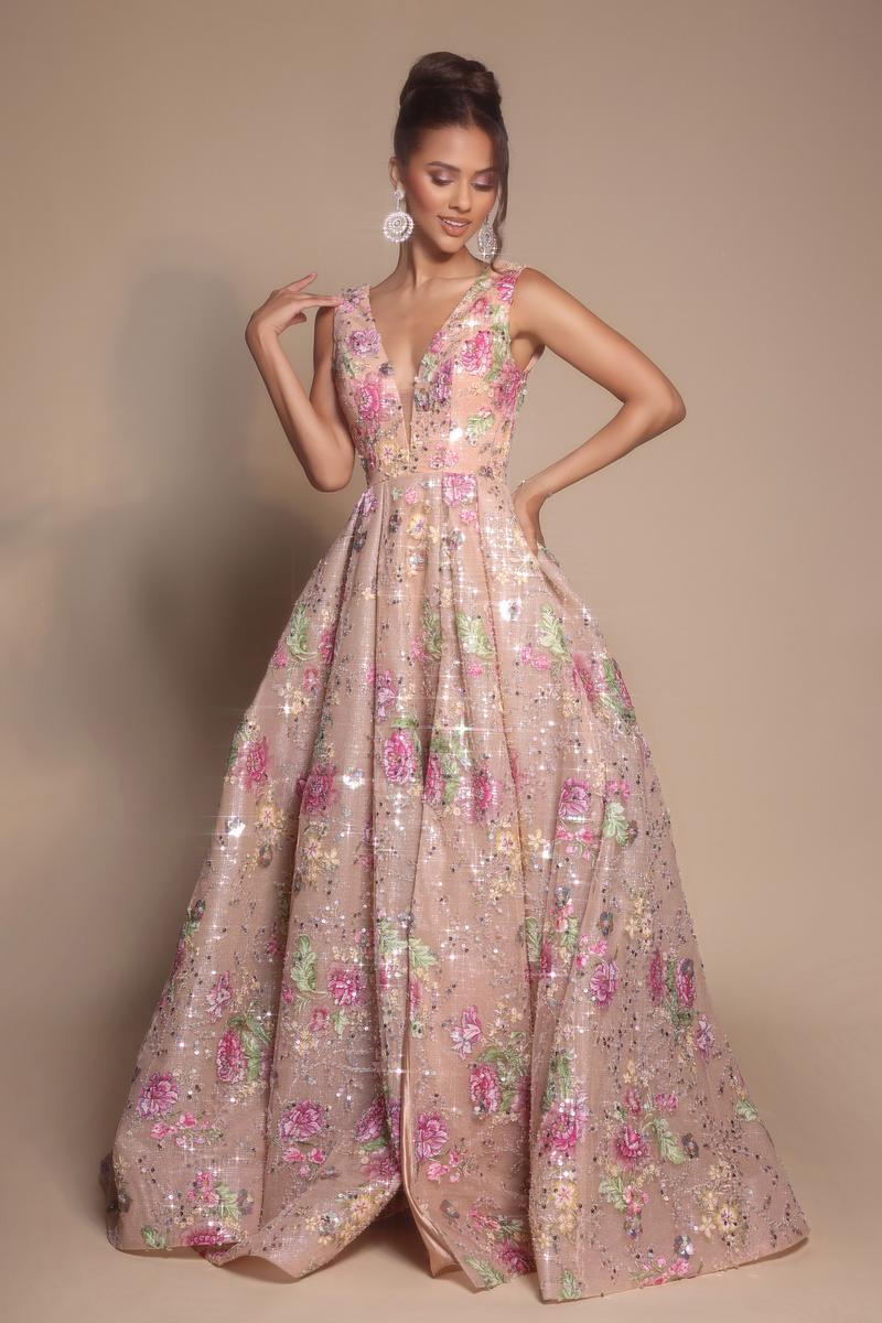Portia and Scarlett Floral Ball Gown Prom Dress PS26091 - Image 6