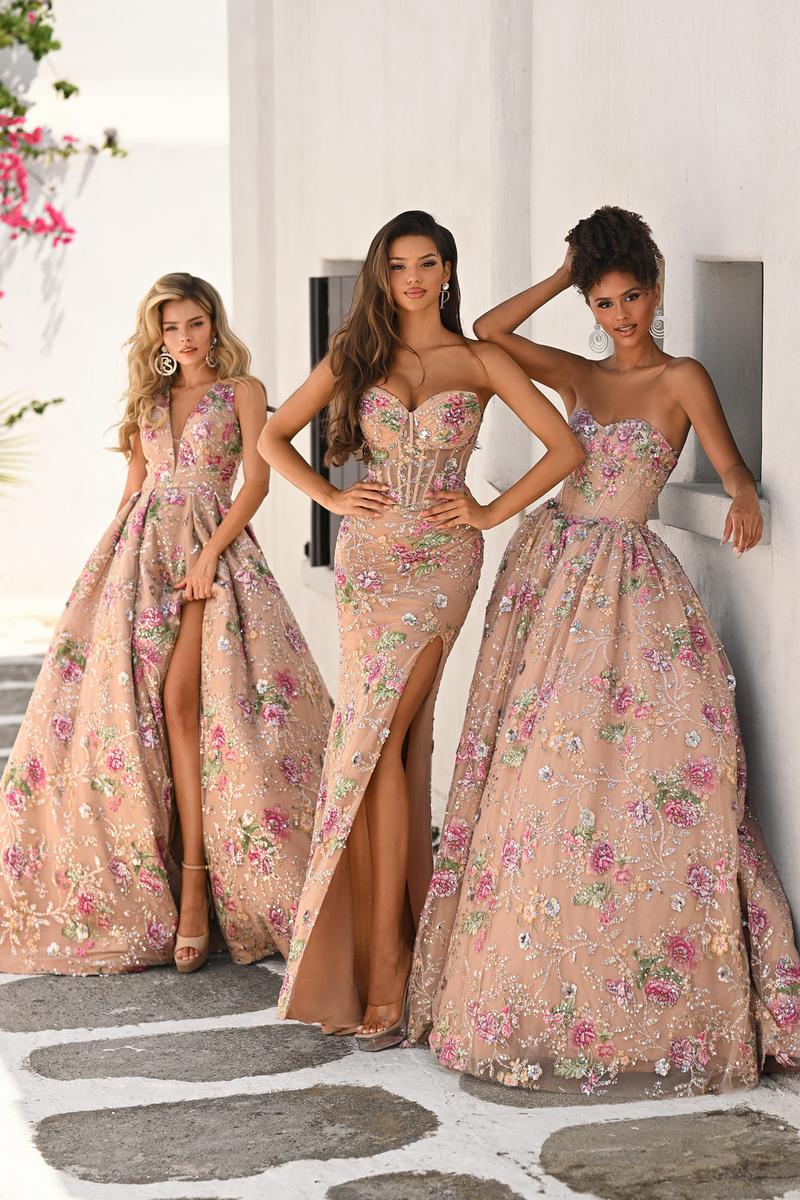 Portia and Scarlett Floral Ball Gown Prom Dress PS26091 - Image 9