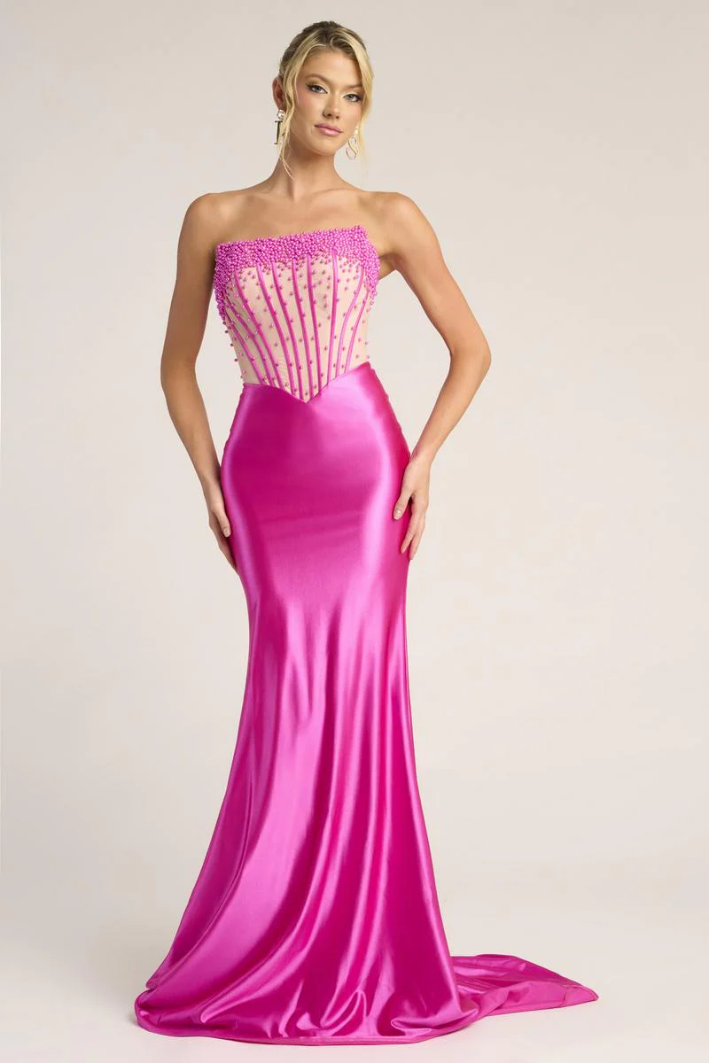 Portia and Scarlett Strapless Corset Prom Dress PS26094