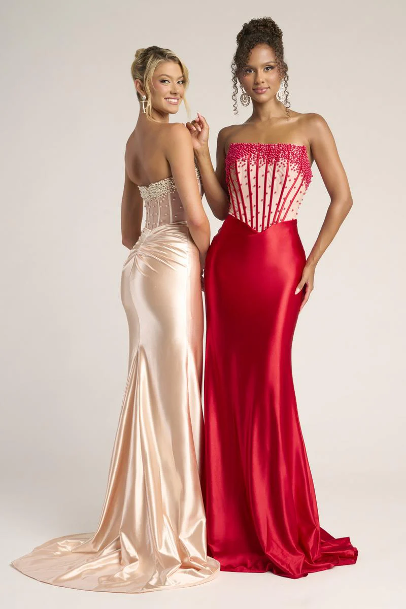 Portia and Scarlett Strapless Corset Prom Dress PS26094 - Image 4