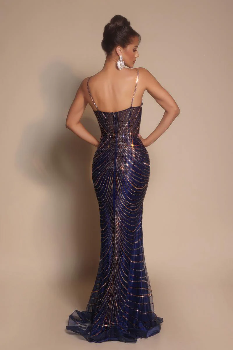 Portia and Scarlett Fitted Rhinestone Prom Dress PS26095 - Image 2