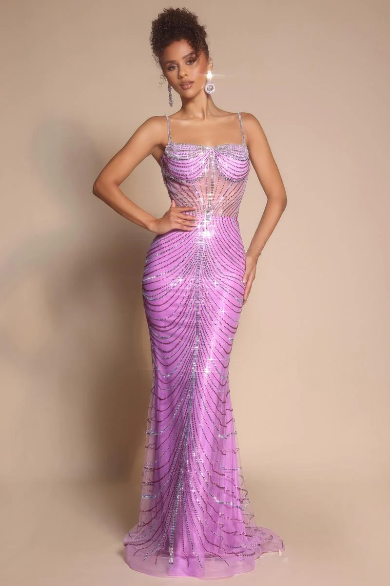 Portia and Scarlett Fitted Rhinestone Prom Dress PS26095 - Image 4