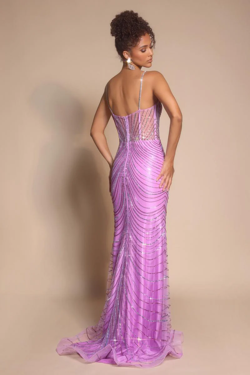 Portia and Scarlett Fitted Rhinestone Prom Dress PS26095 - Image 5