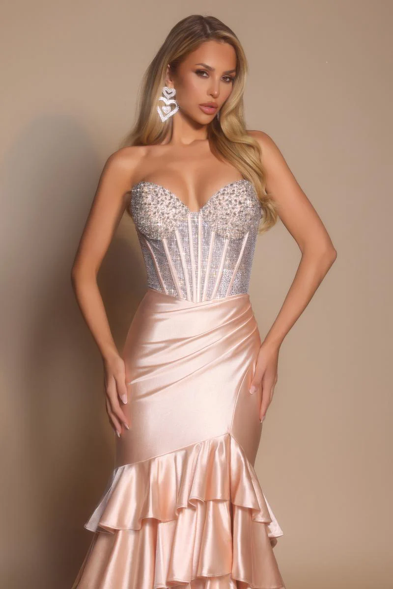 Portia and Scarlett Strapless Corset Prom Dress PS26141 - Image 7