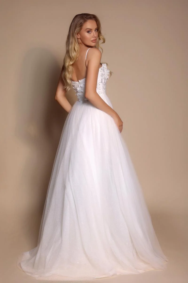 Portia and Scarlett 3D Floral Sparkle Tulle Ballgown Prom Dress PS26146 - Image 10