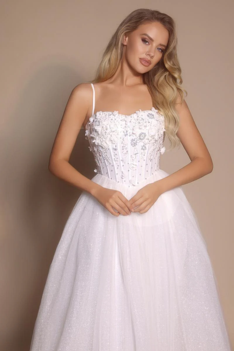 Portia and Scarlett 3D Floral Sparkle Tulle Ballgown Prom Dress PS26146 - Image 11