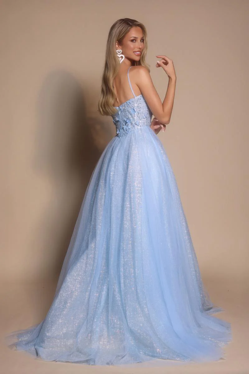 Portia and Scarlett 3D Floral Sparkle Tulle Ballgown Prom Dress PS26146 - Image 8
