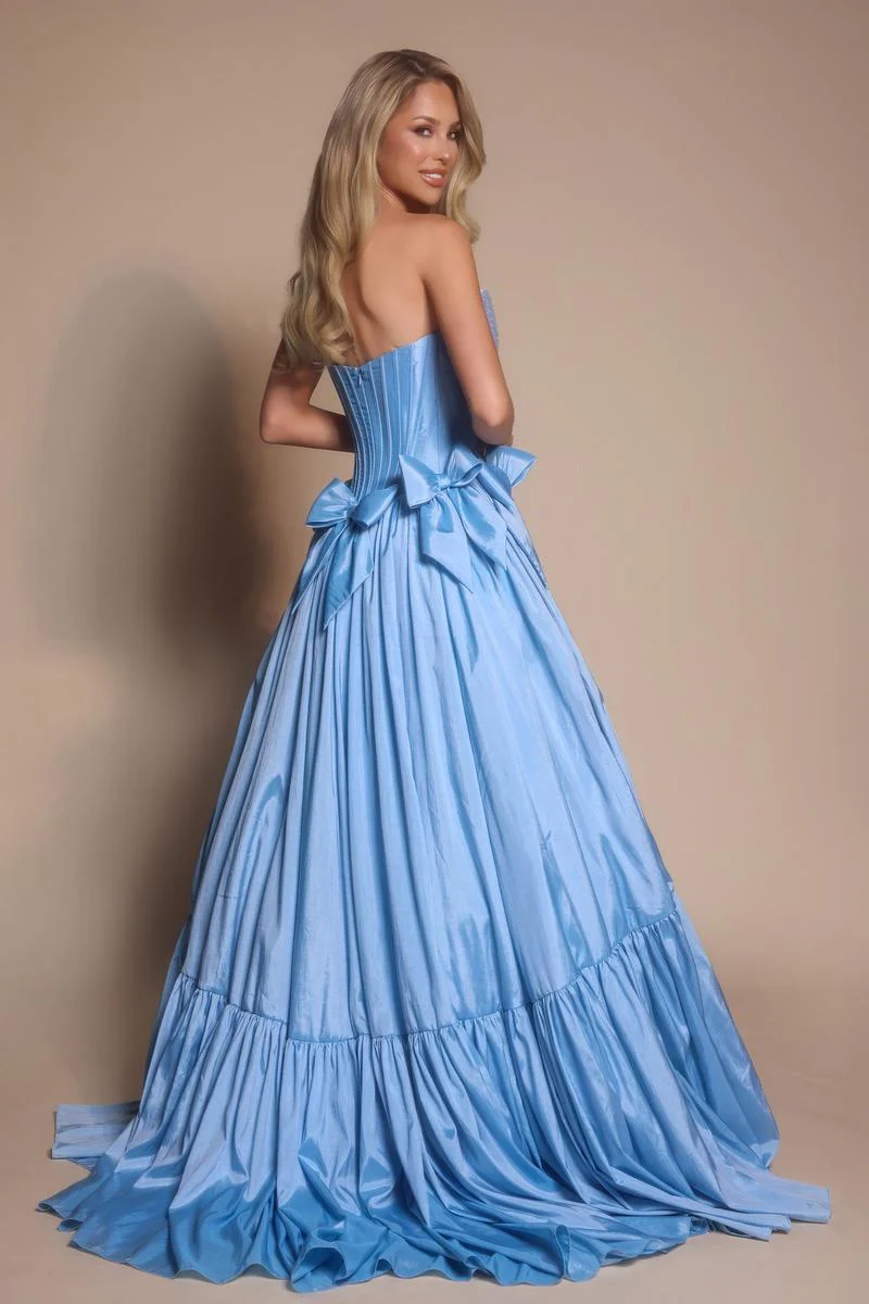 Portia and Scarlett Strapless Bow Prom Dress PS26148 - Image 10