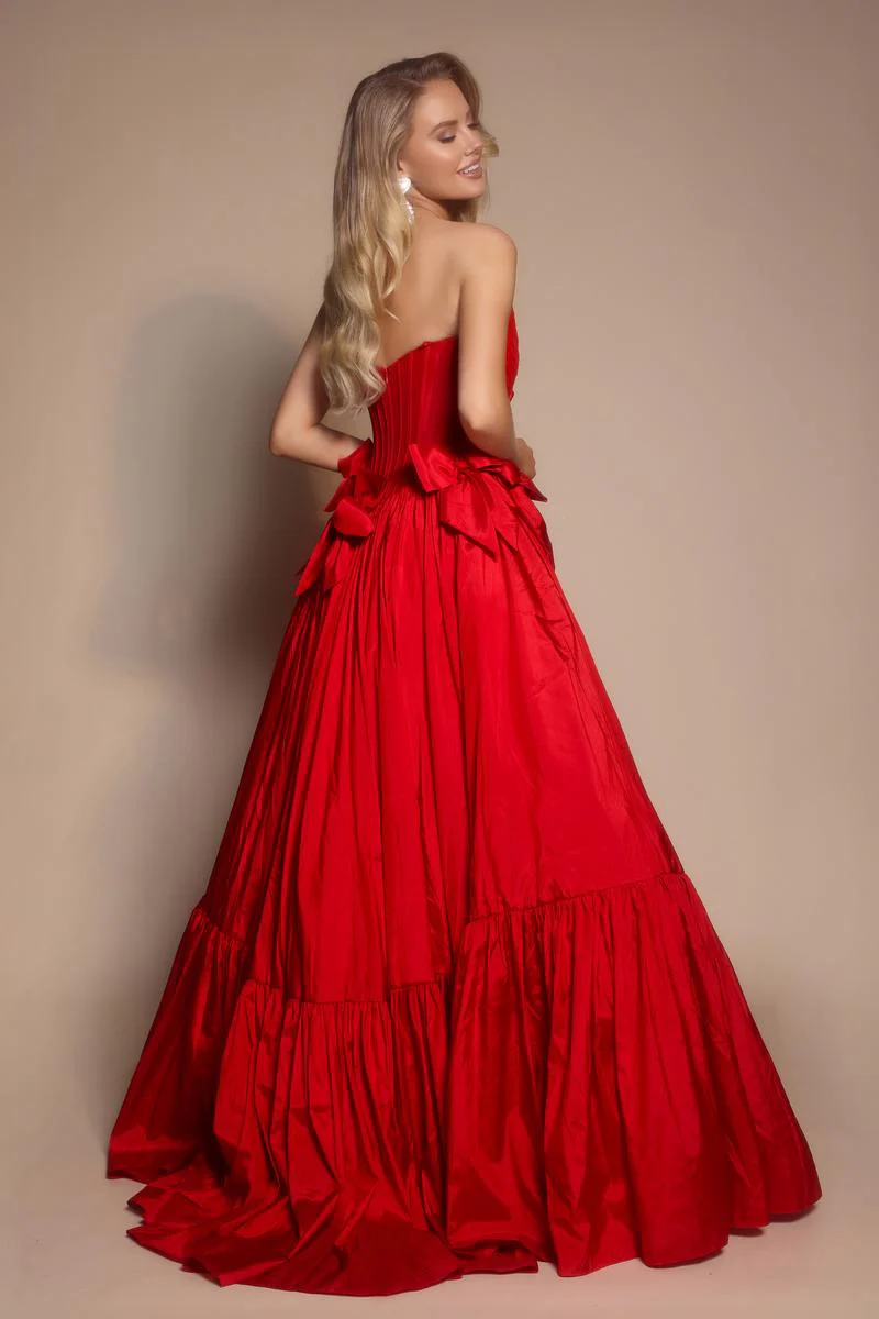 Portia and Scarlett Strapless Bow Prom Dress PS26148 - Image 2