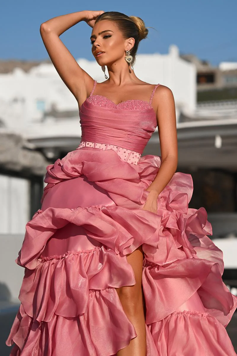 Portia and Scarlett Ruffle Ballgown Prom Dress PS26155 - Image 4