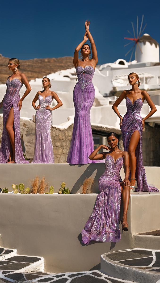 Portia and Scarlett Sparkly Strapless Prom Dress PS26195 - Image 4